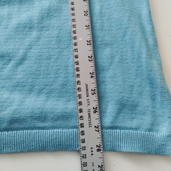 Talbots Contrast Stitch Sweater Blue Size 1X - Picture 7 of 8